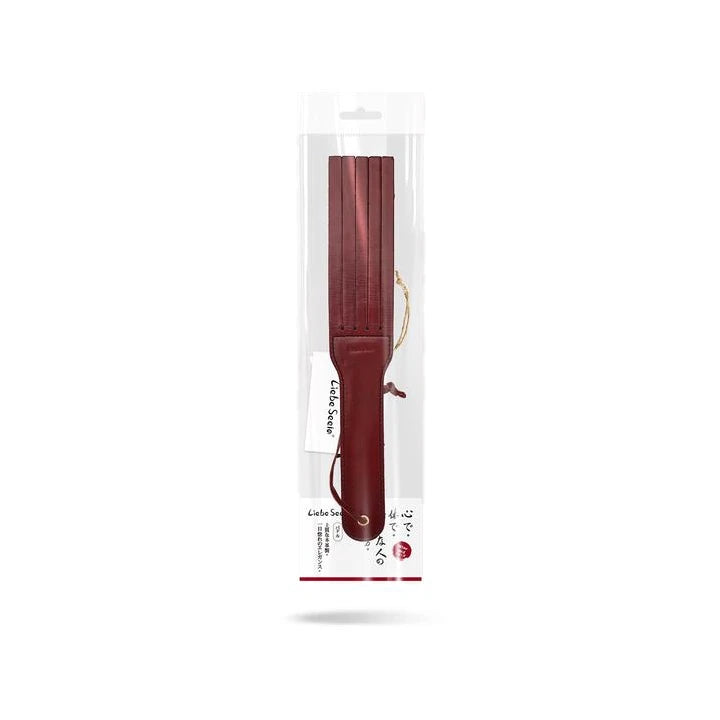 Pala de Tawse de cuero partido color vino tinto