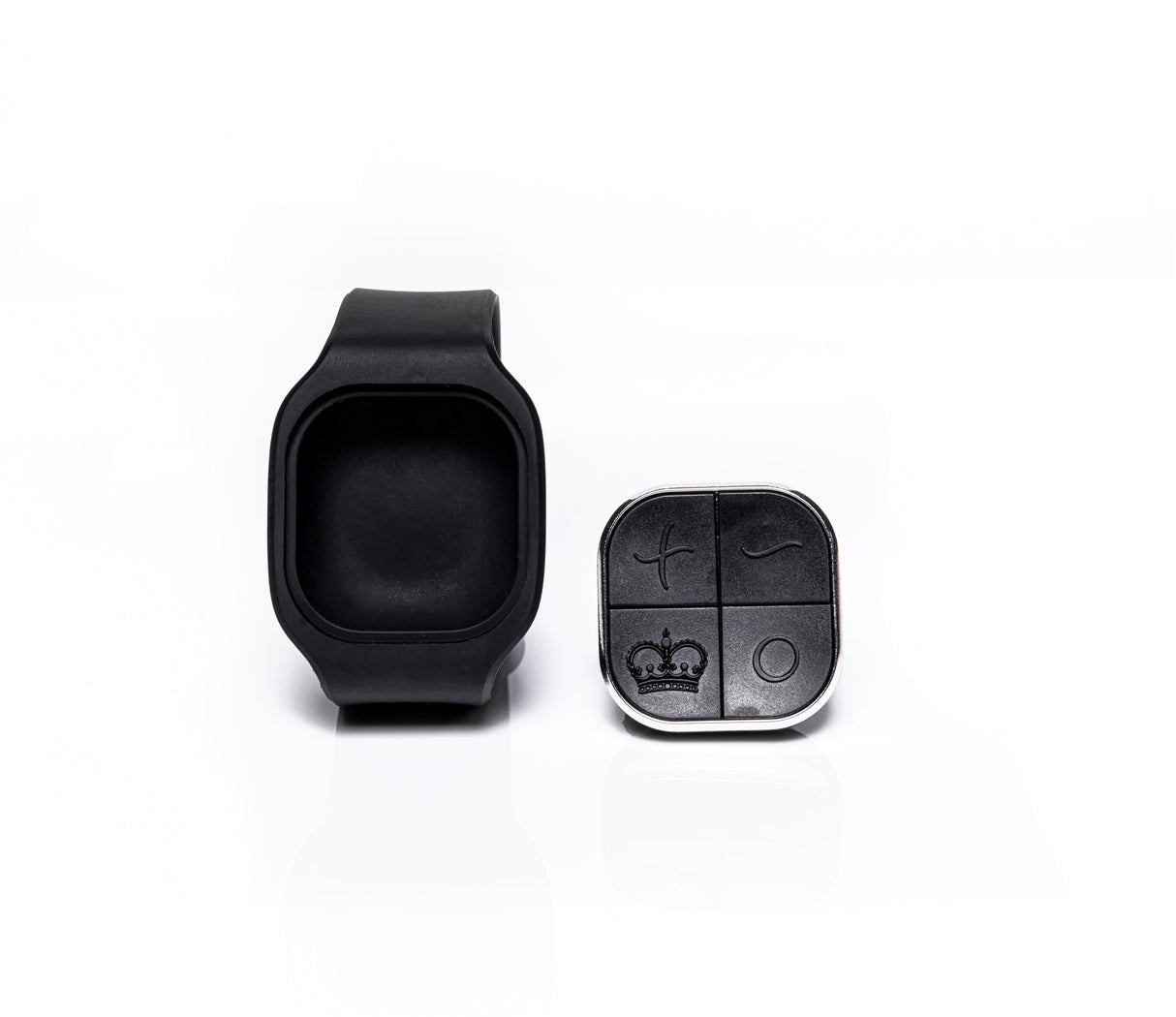 Control remoto de reloj con detalles plateados_SOLO LUX y DUO LUX