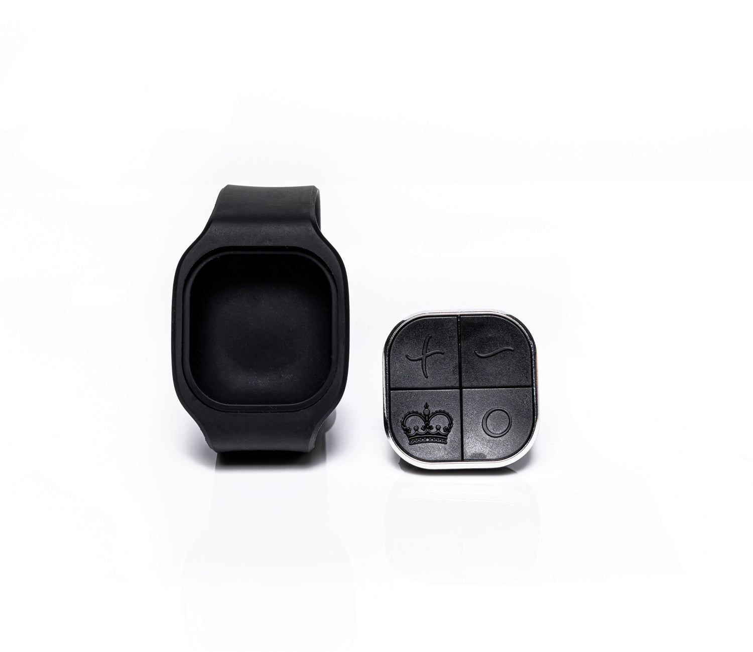 Control remoto de reloj con detalles plateados_SOLO LUX y DUO LUX