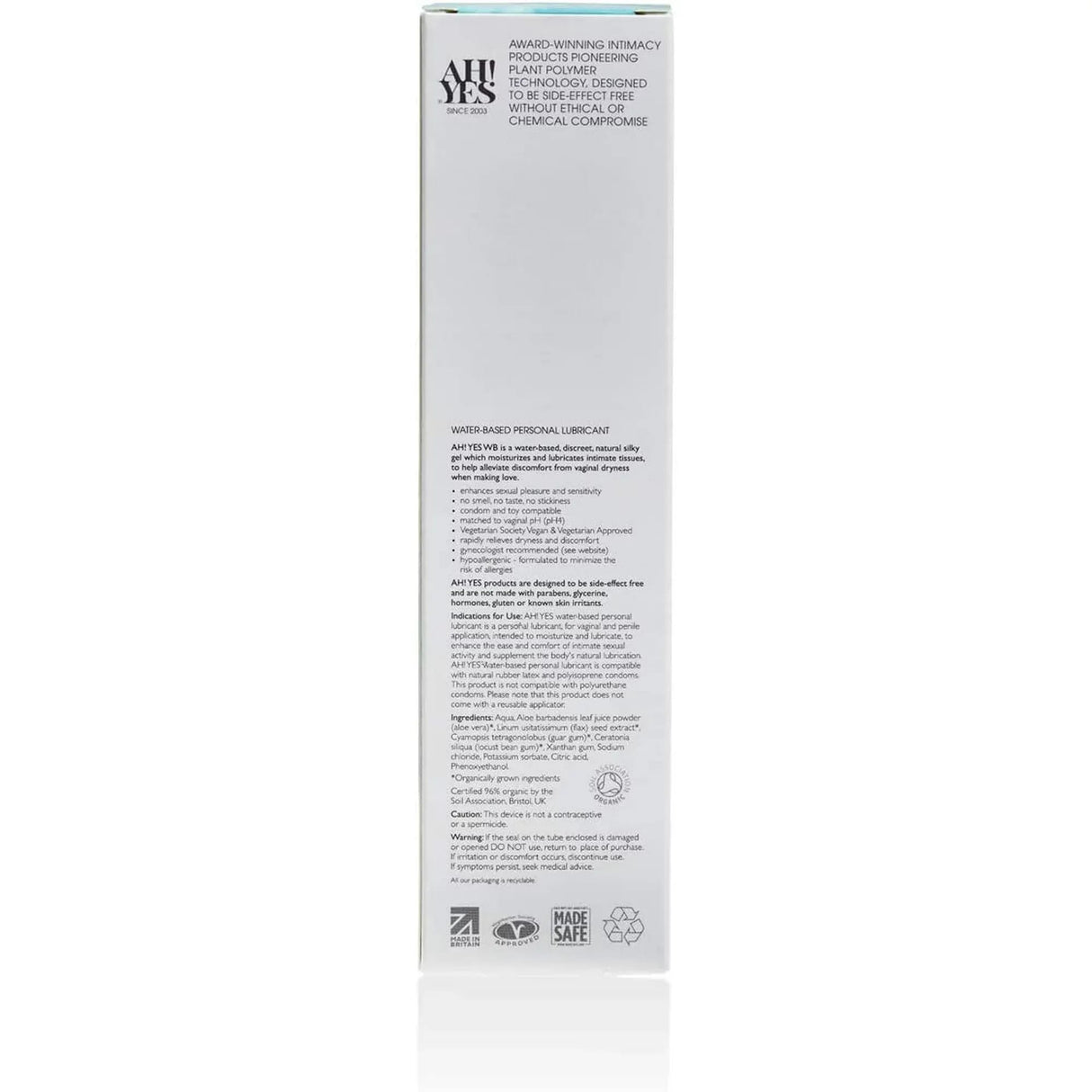 YES Bio-Gleitgel auf Wasserbasis – 50 ml