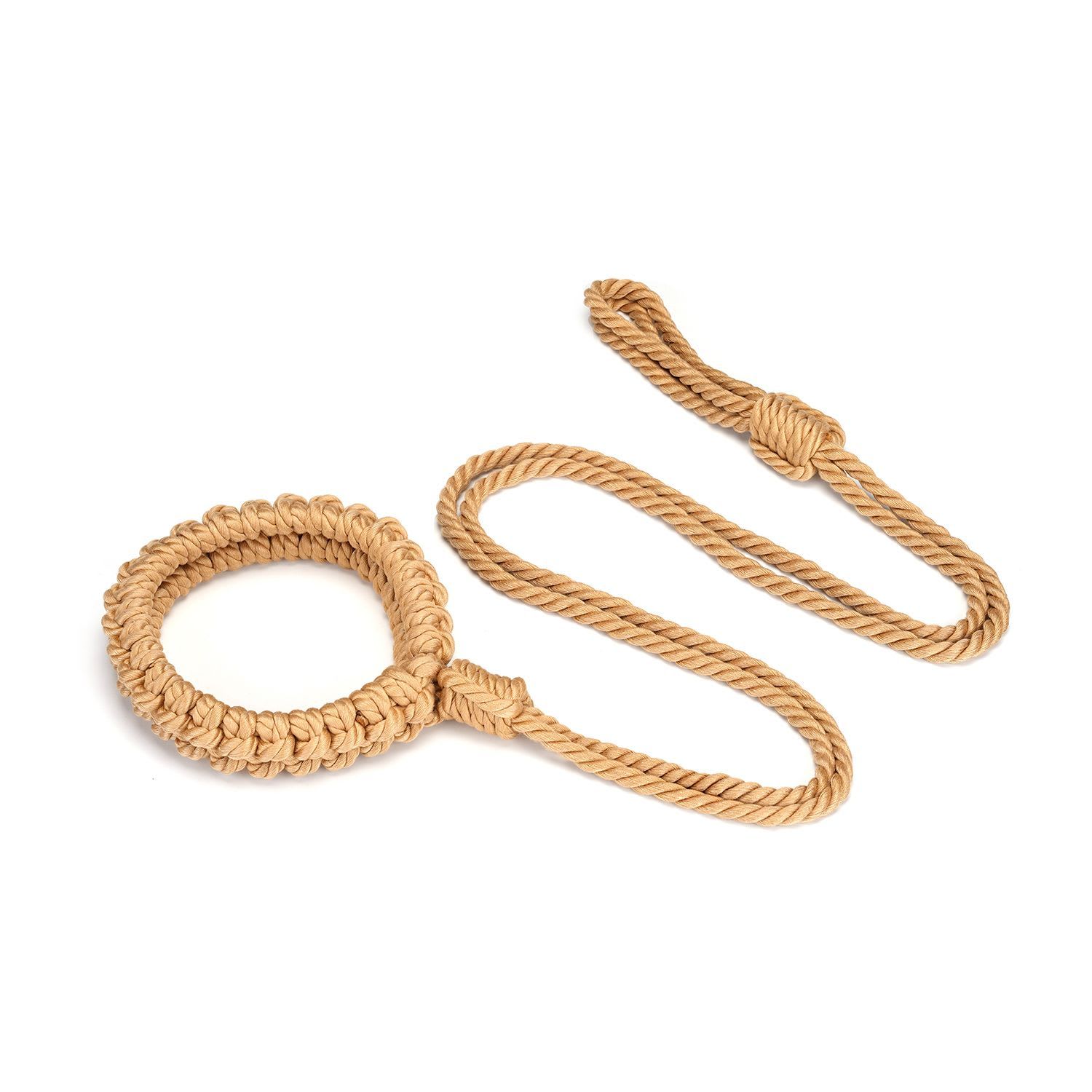 Cross Knot Azur Seilhalsband – Handgewebt, Verstellbar 33-39 Cm, Mit Metallverschluss & Leinenhaken, Für Hunde