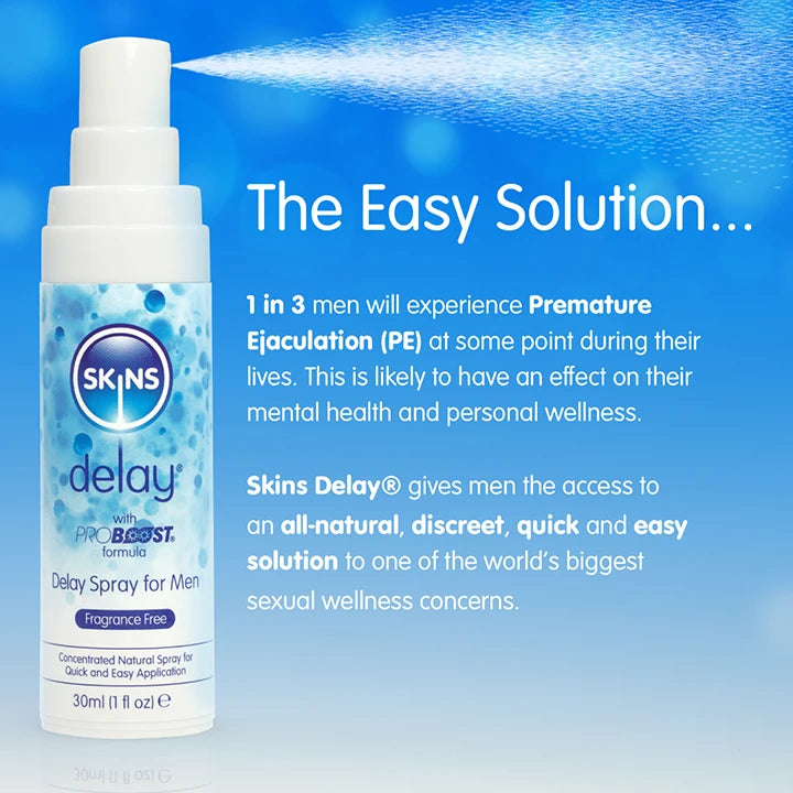 Skins Natural Delay Spray 30ml (Fragrance Free)