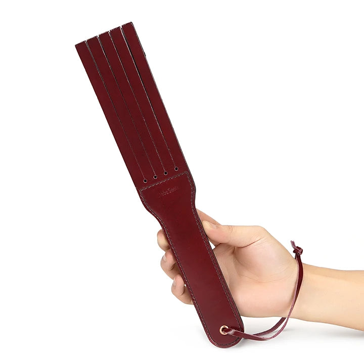 Wine Red - Leather Split Tawse Paddle