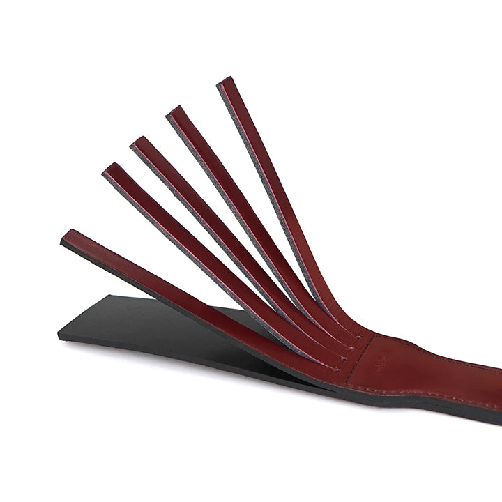 Wine Red - Leather Split Tawse Paddle