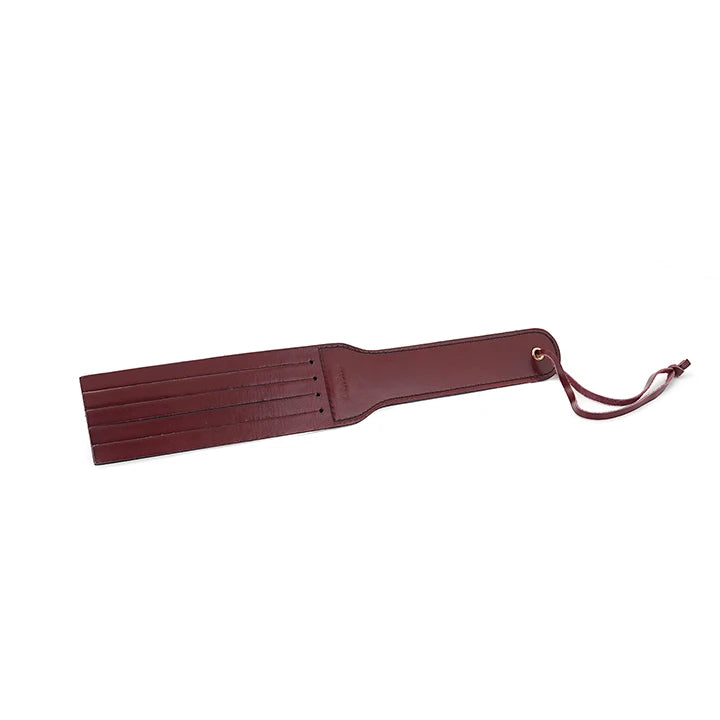 Wine Red - Leather Split Tawse Paddle